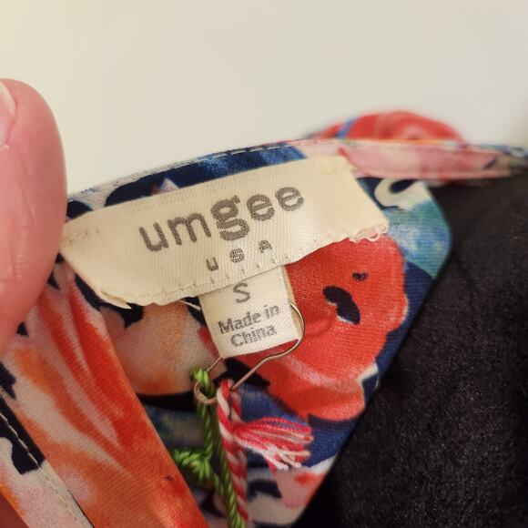 UMGEE Floral Romper with Tie Waist, Size Small - Picture 13 of 13